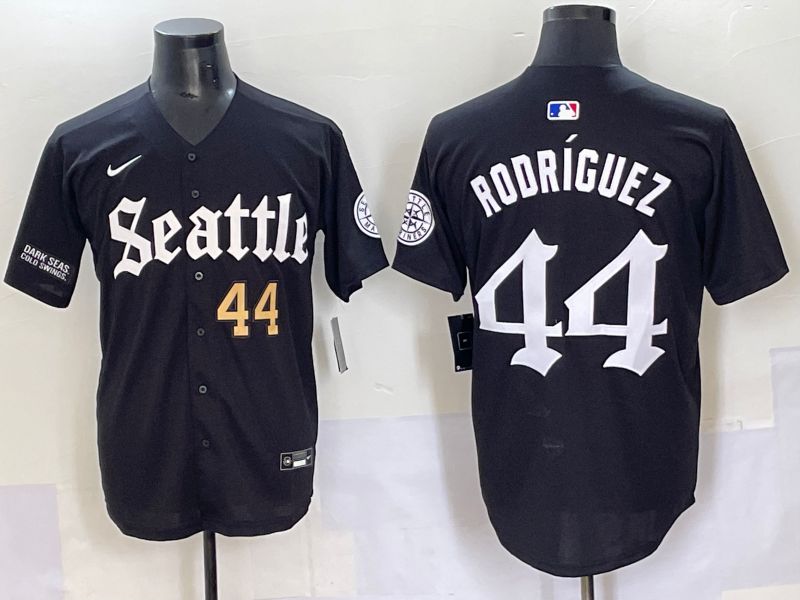 Men 2025 Seattle Mariners #44 Rodriguez Five generations Joint Name Nike MLB Jersey style 4